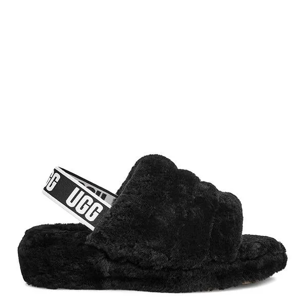 סנדליי UGG Fluff Yeah Slide Black נשים