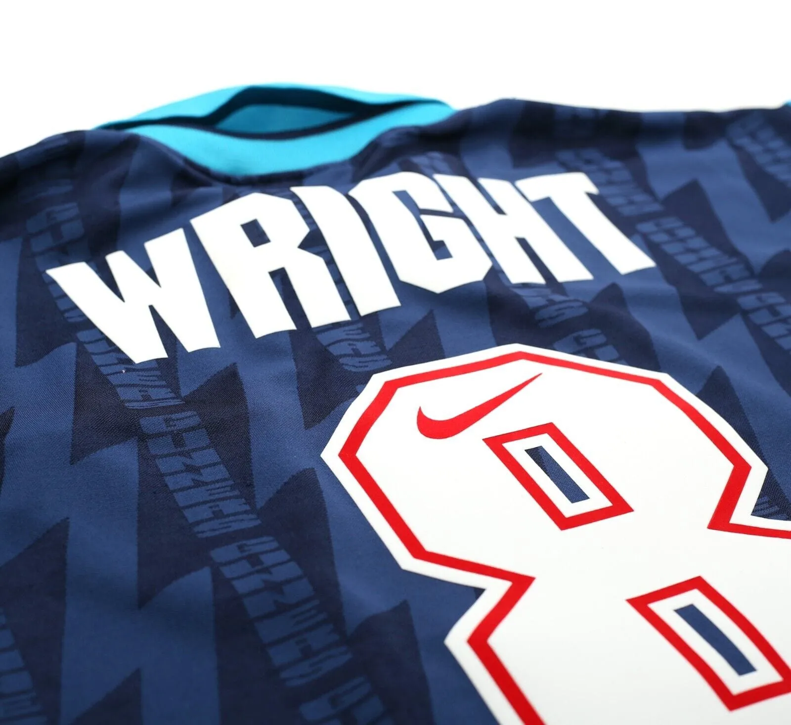 1994/95 WRIGHT #8 Arsenal Vintage Nike Away Football Shirt (L)