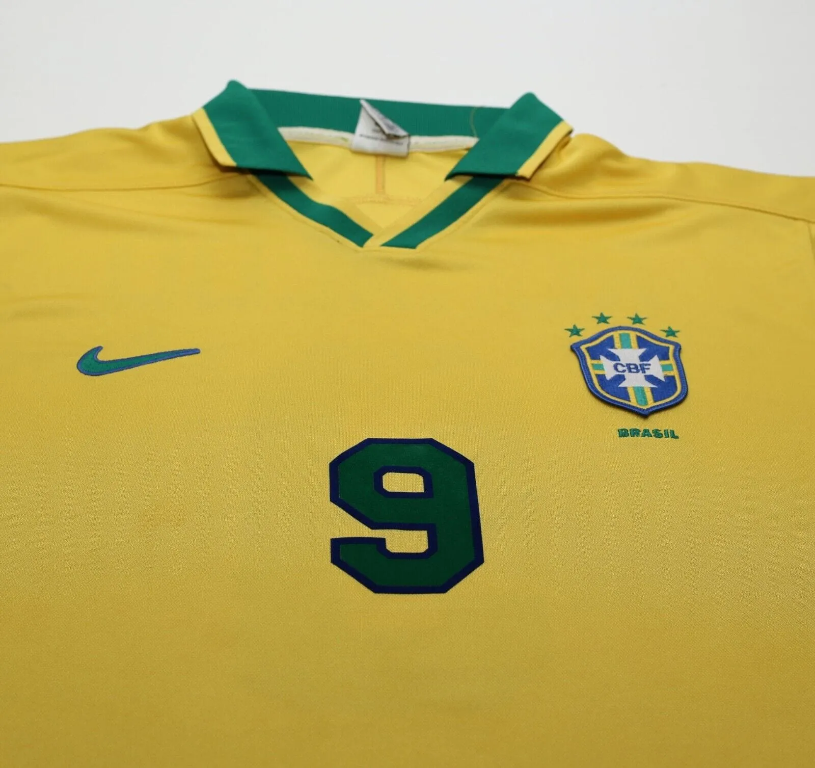 1997/98 RONALDO #9 Brazil Vintage Nike Home Football Shirt (XL) Le Tournoi