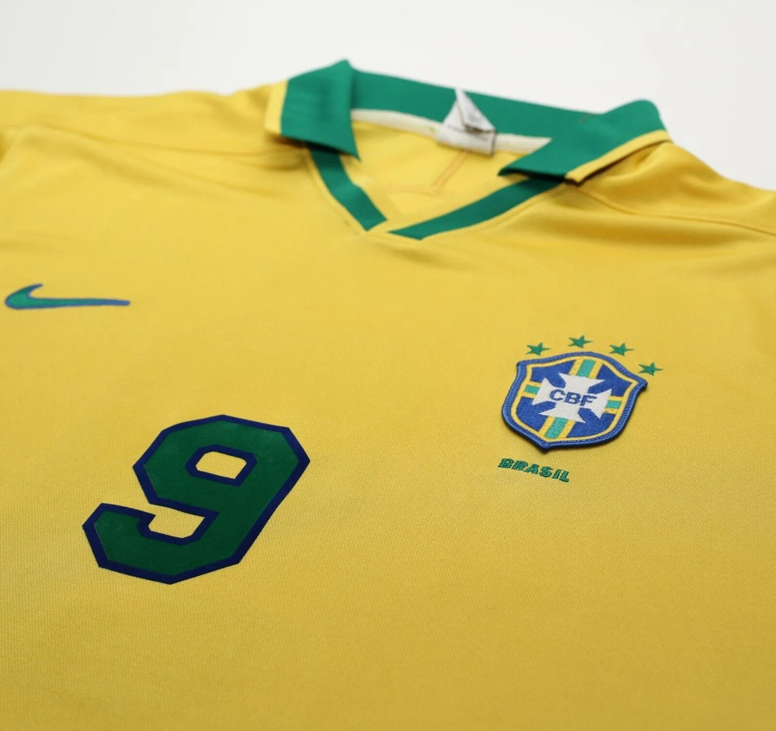 1997/98 RONALDO #9 Brazil Vintage Nike Home Football Shirt (XL) Le Tournoi