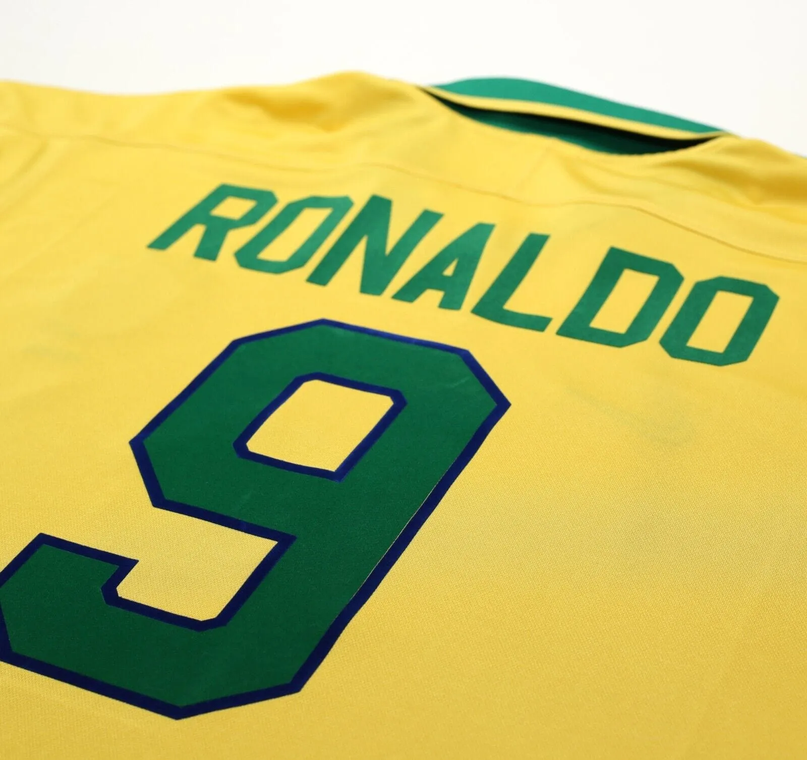 1997/98 RONALDO #9 Brazil Vintage Nike Home Football Shirt (XL) Le Tournoi