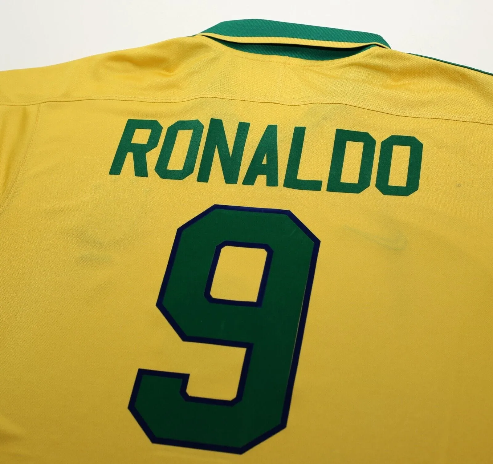 1997/98 RONALDO #9 Brazil Vintage Nike Home Football Shirt (XL) Le Tournoi