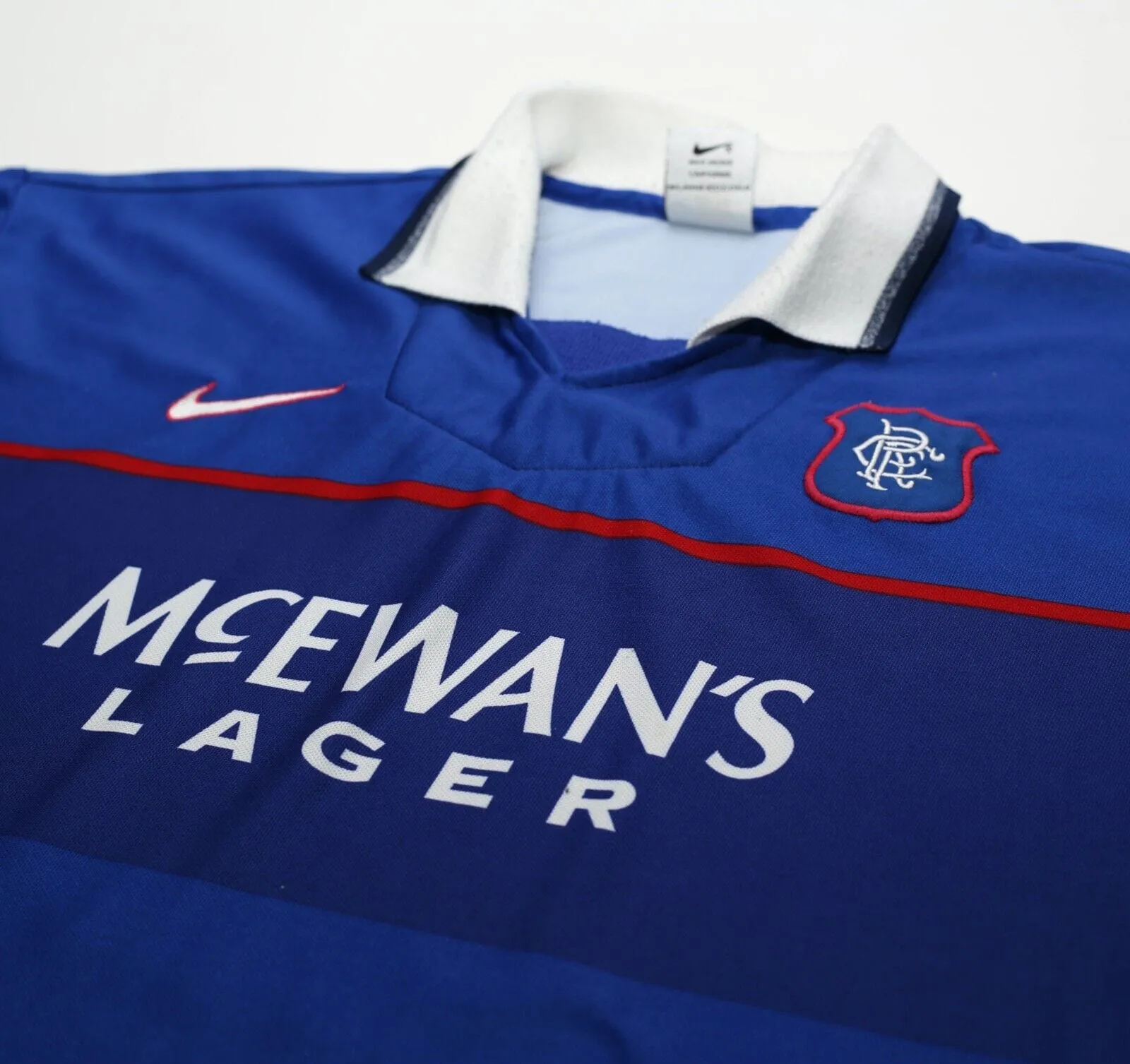 1997/99 GASCOIGNE #8 Rangers Vintage Nike European Home Football Shirt (L/XL)