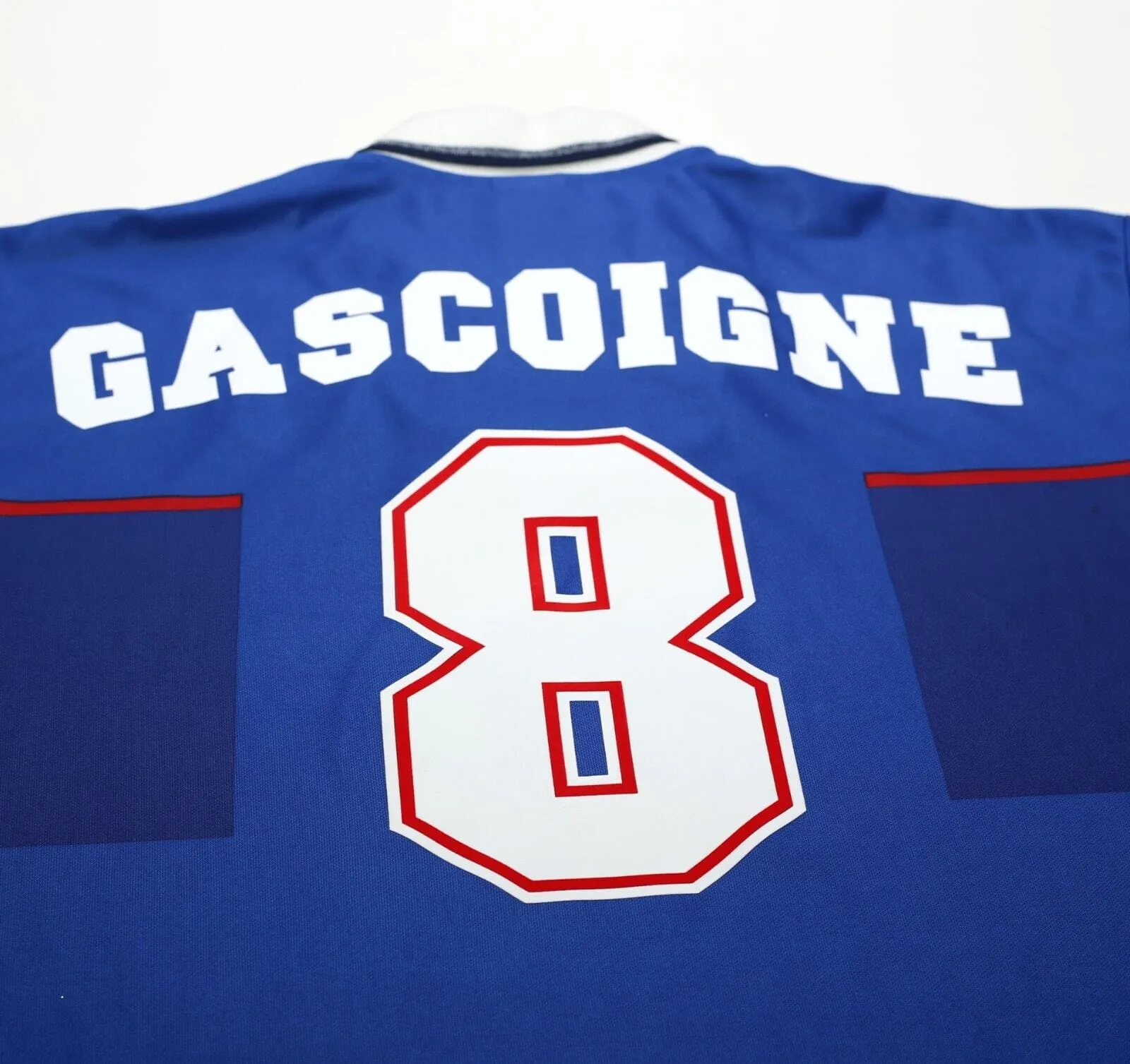 1997/99 GASCOIGNE #8 Rangers Vintage Nike European Home Football Shirt (L/XL)