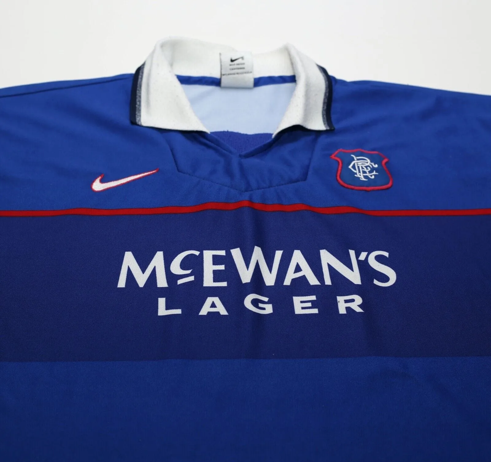 1997/99 GASCOIGNE #8 Rangers Vintage Nike European Home Football Shirt (L/XL)