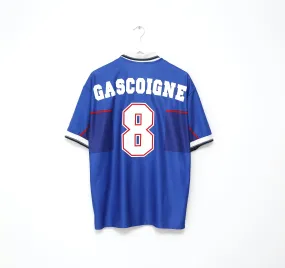 1997/99 GASCOIGNE #8 Rangers Vintage Nike European Home Football Shirt (L/XL)