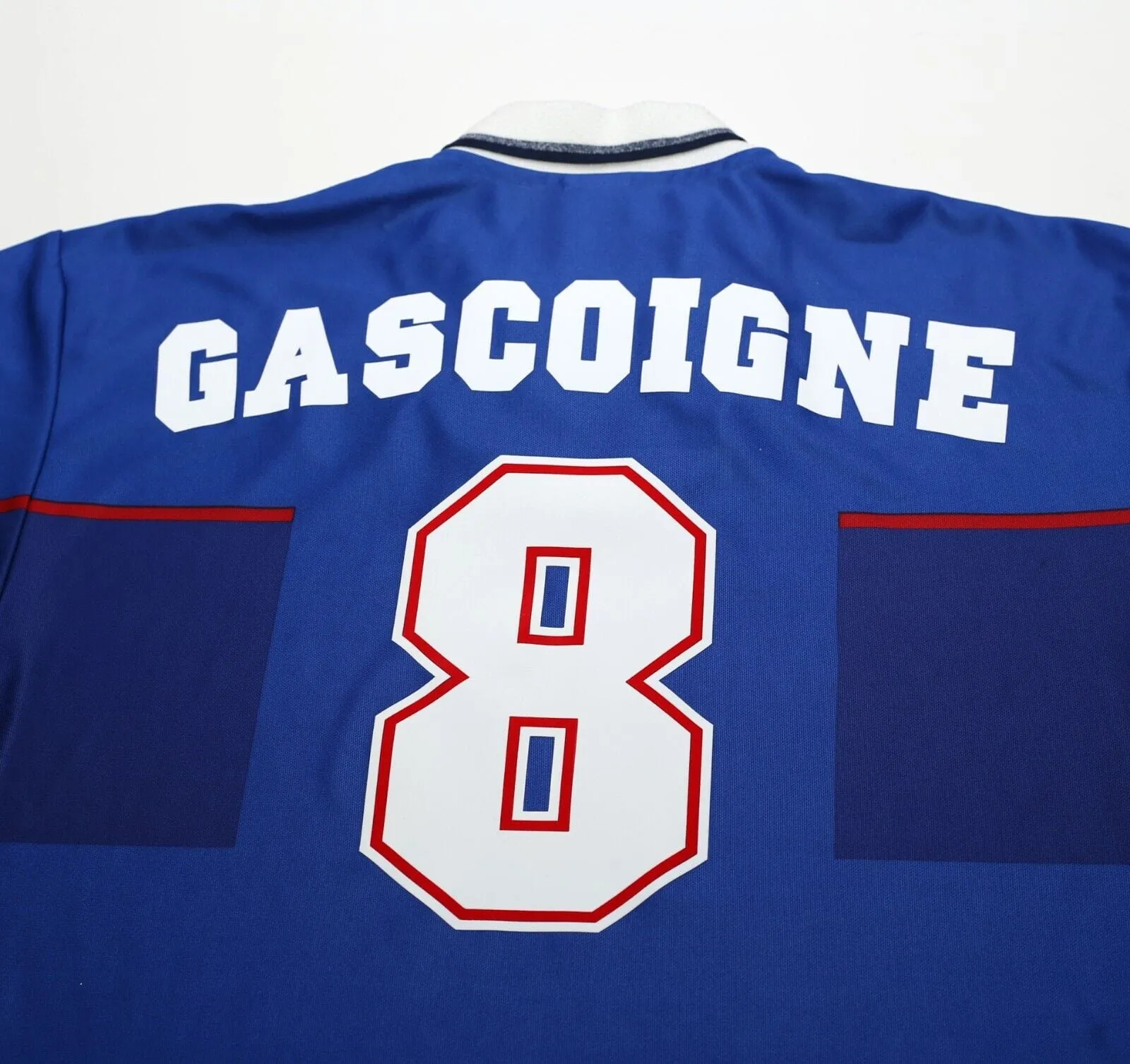 1997/99 GASCOIGNE #8 Rangers Vintage Nike European Home Football Shirt (L/XL)