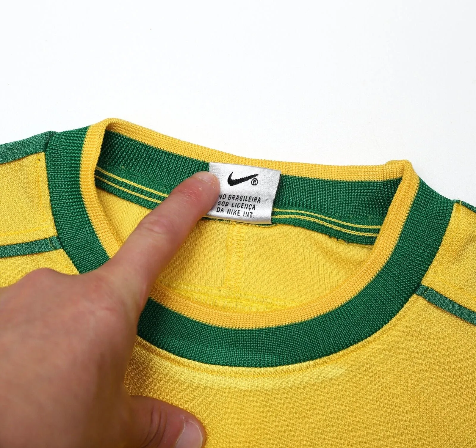 1998/00 RONALDO #9 Brazil Vintage Nike WC 98 Home Football Shirt (S)