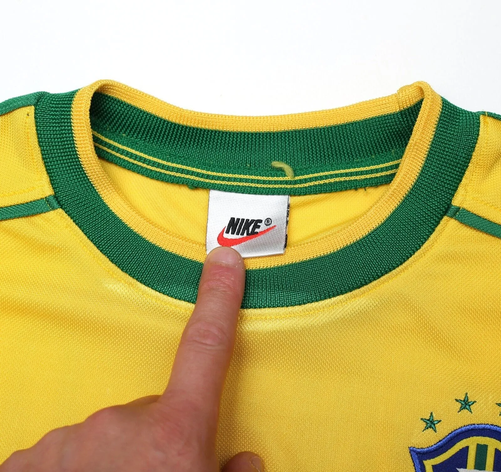 1998/00 RONALDO #9 Brazil Vintage Nike WC 98 Home Football Shirt (S)