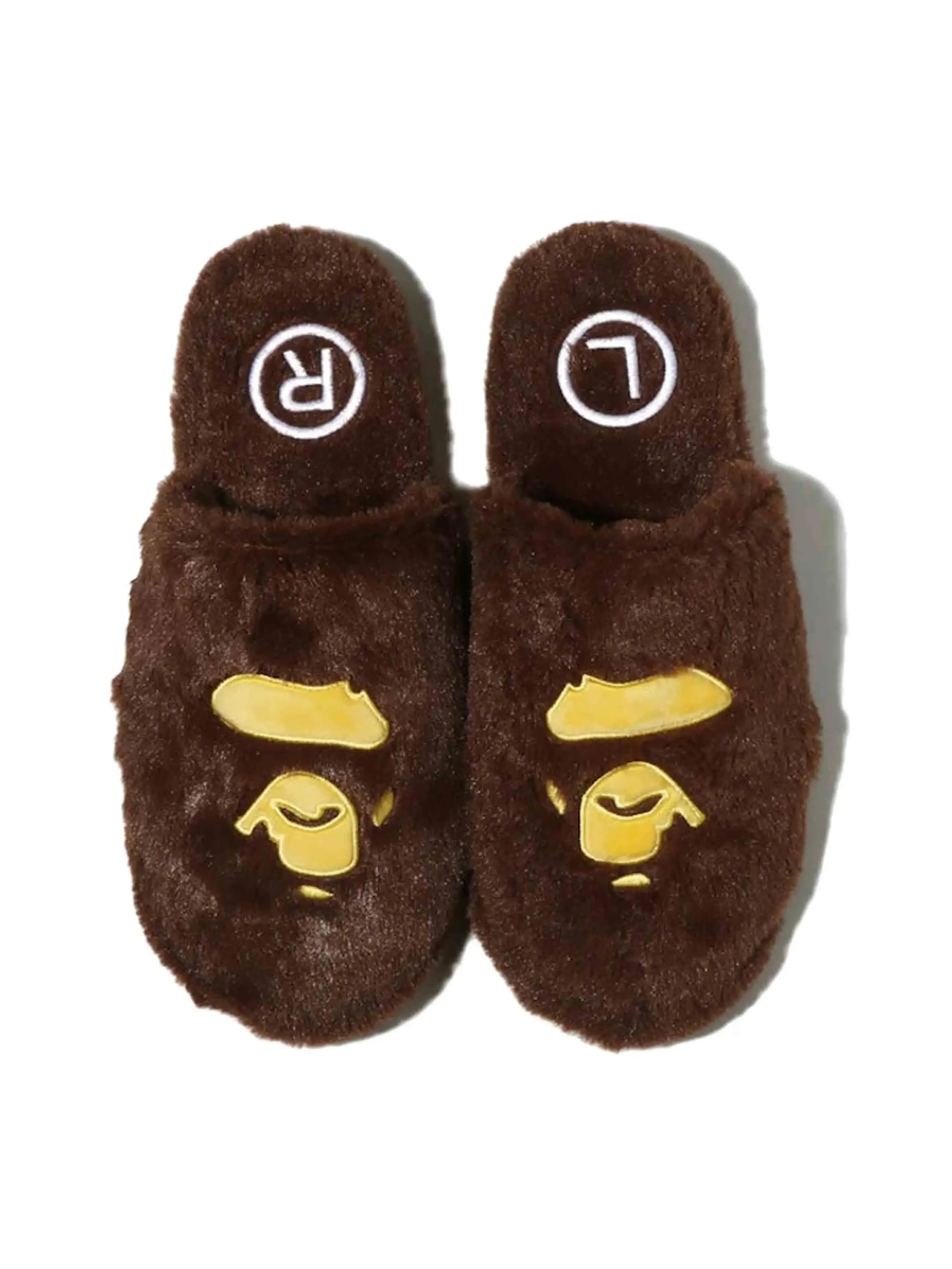 Brown A Bathing Ape Head Slippers - High-quality Comfortable Footwear