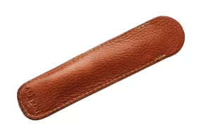 Aston Leather Single Slip Pen Pouch - Tan