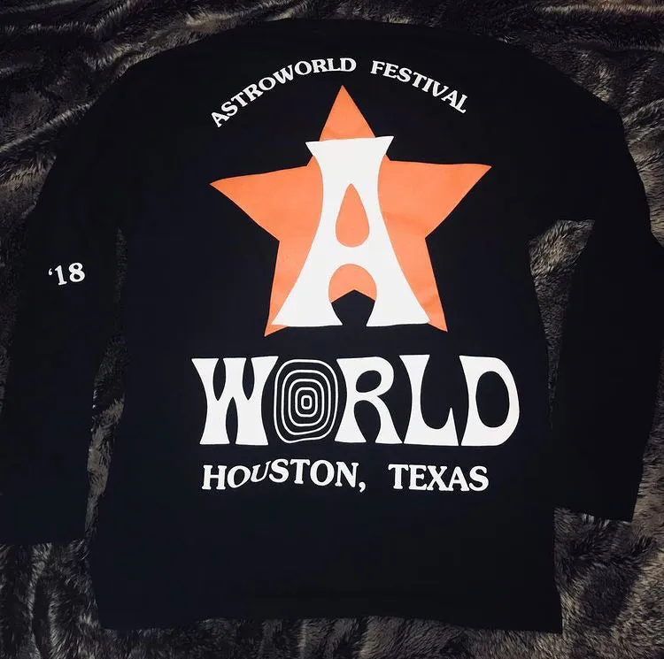 Astroworld Festival 2018 Star LS Tee (Black)