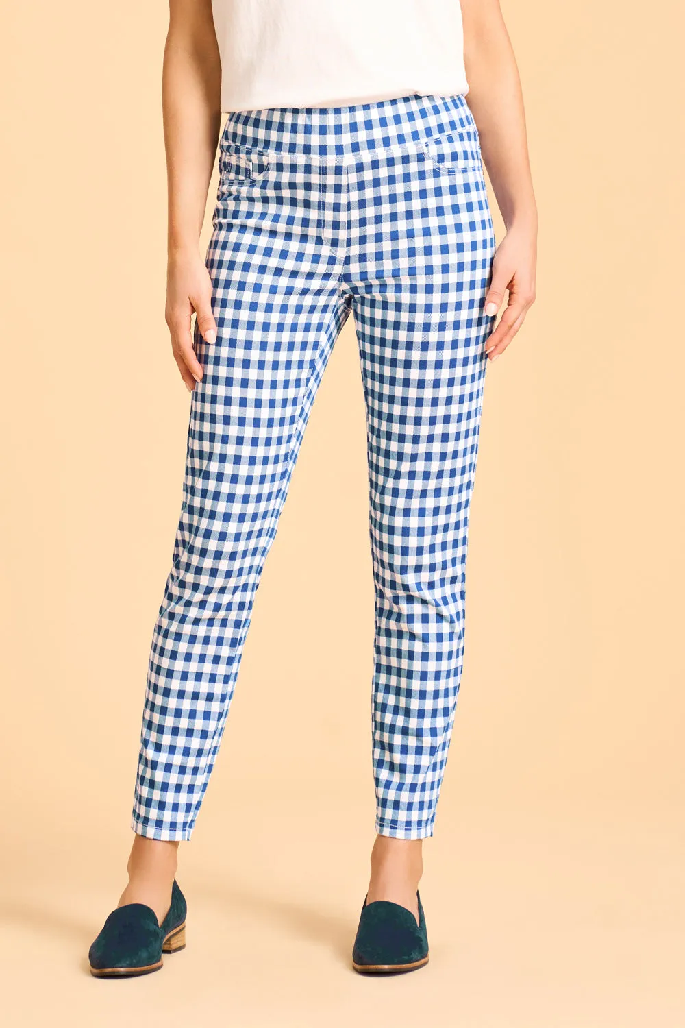 Bengajean® 7/8th Skinny Leg - Azure Gingham