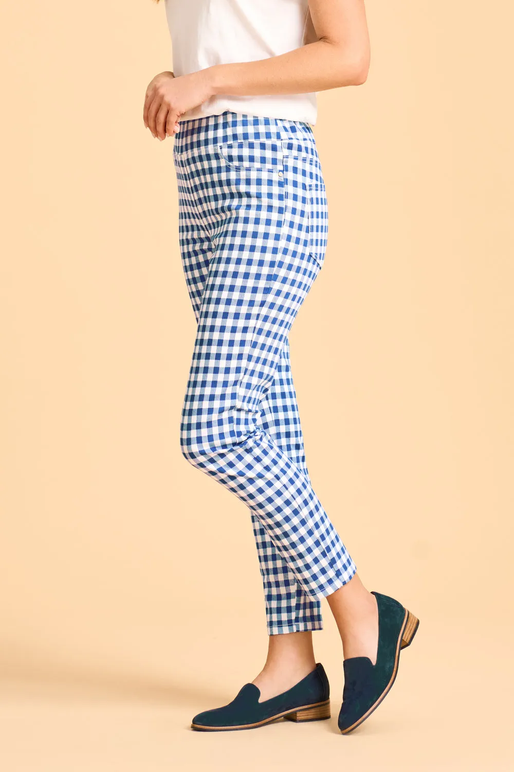 Bengajean® 7/8th Skinny Leg - Azure Gingham