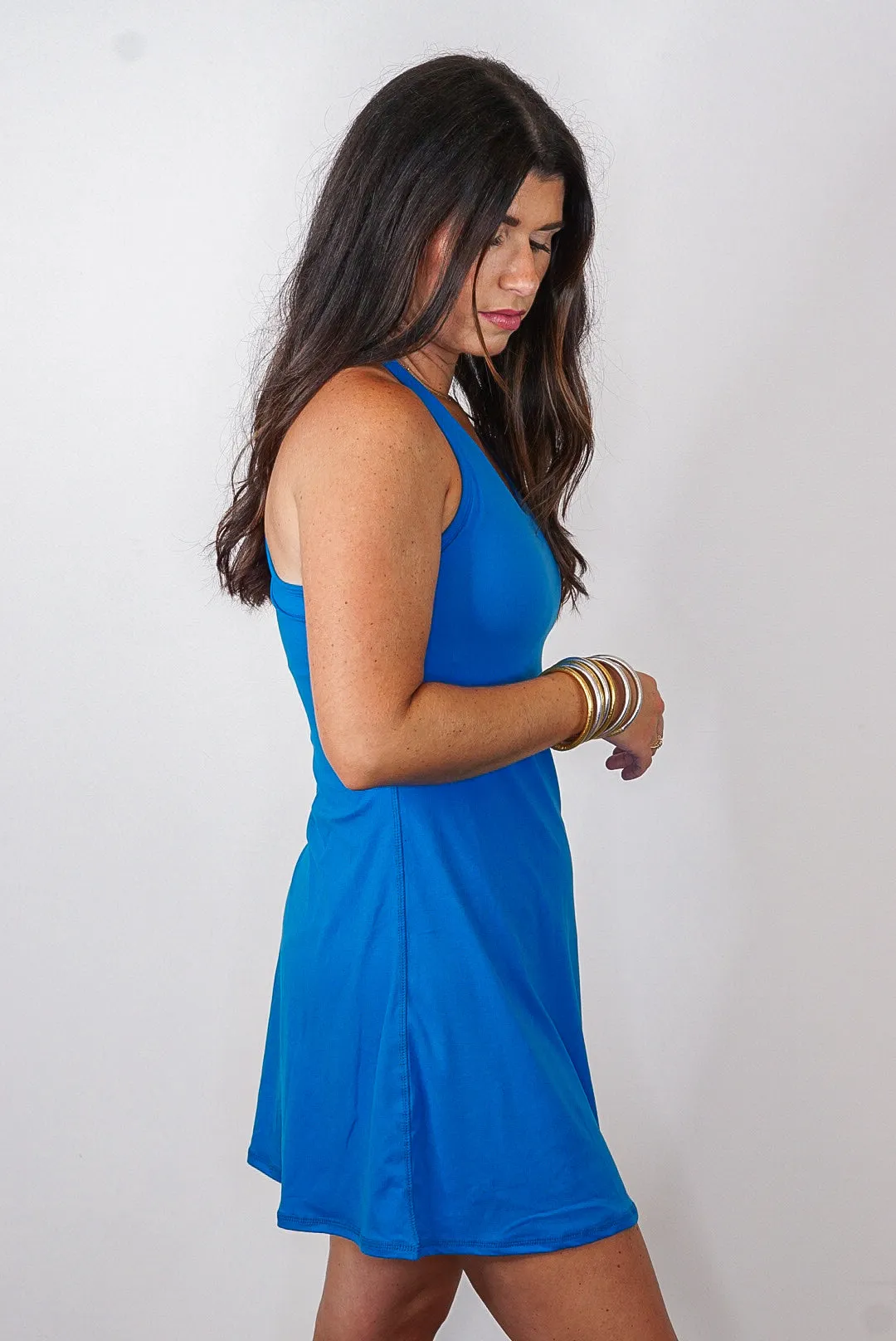 Bright Blue Tennis Romper Dress