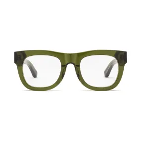 Caddis D28 Reading Glasses Heritage Green Thick Frame