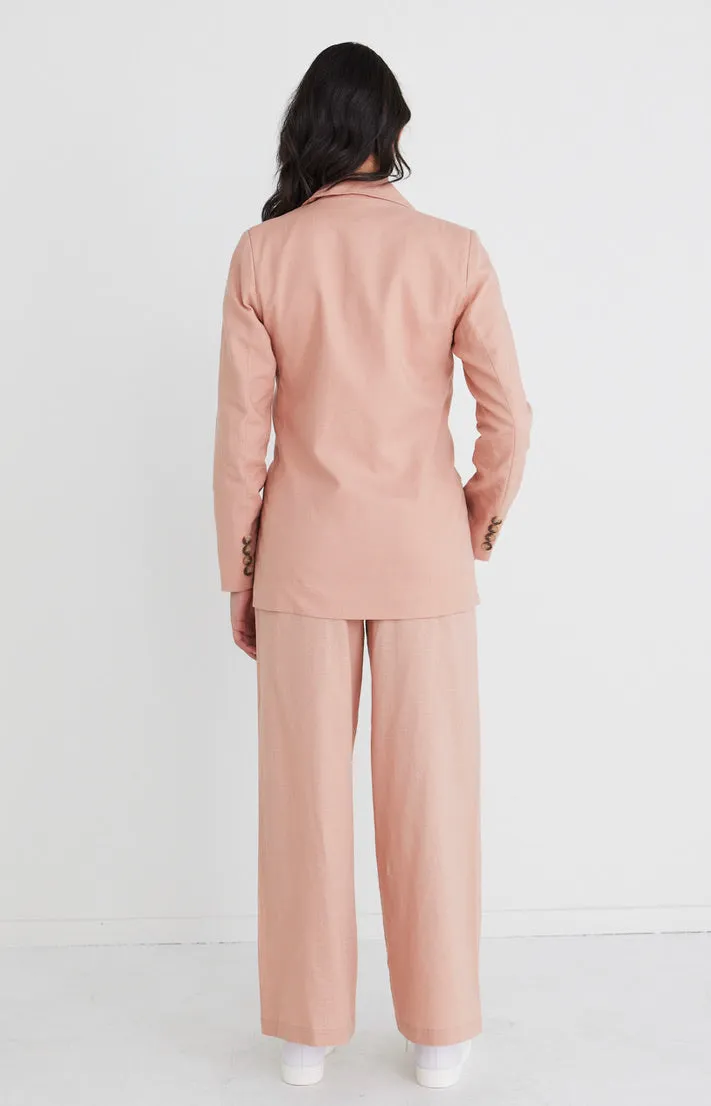 Constant Blush Linen Blazer