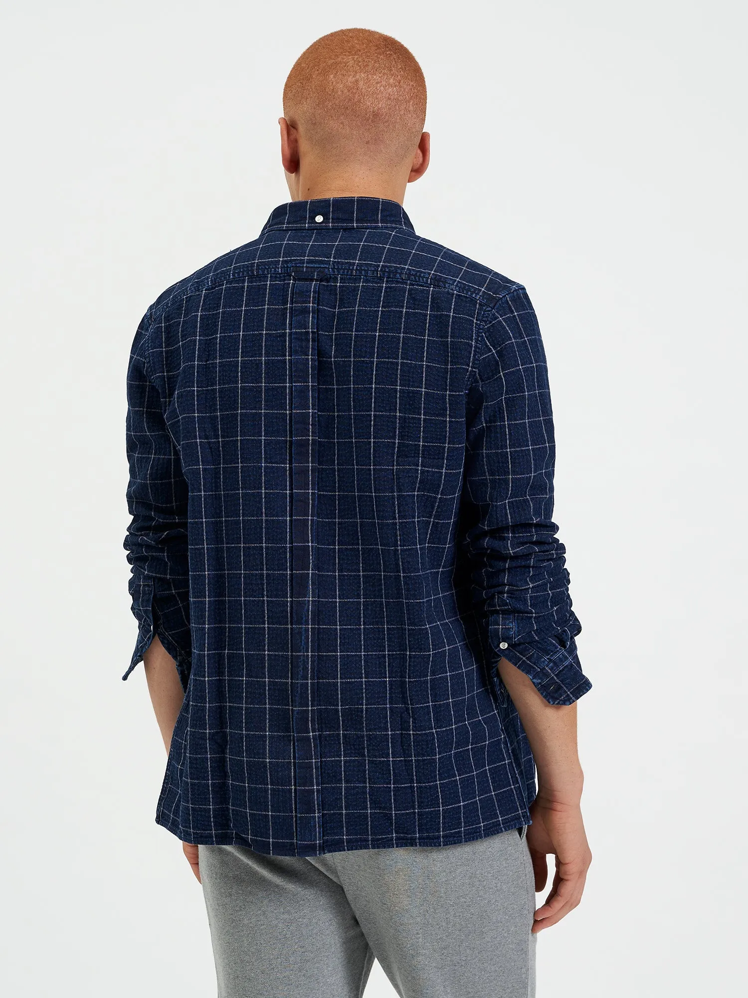 Dalston Blues Beatnik Overshirt - Indigo