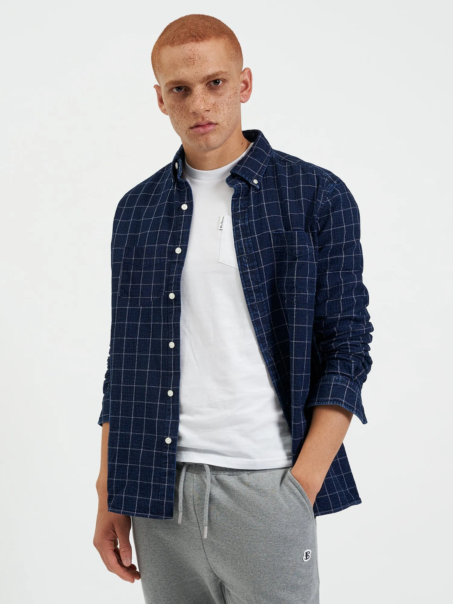 Dalston Blues Beatnik Overshirt - Indigo