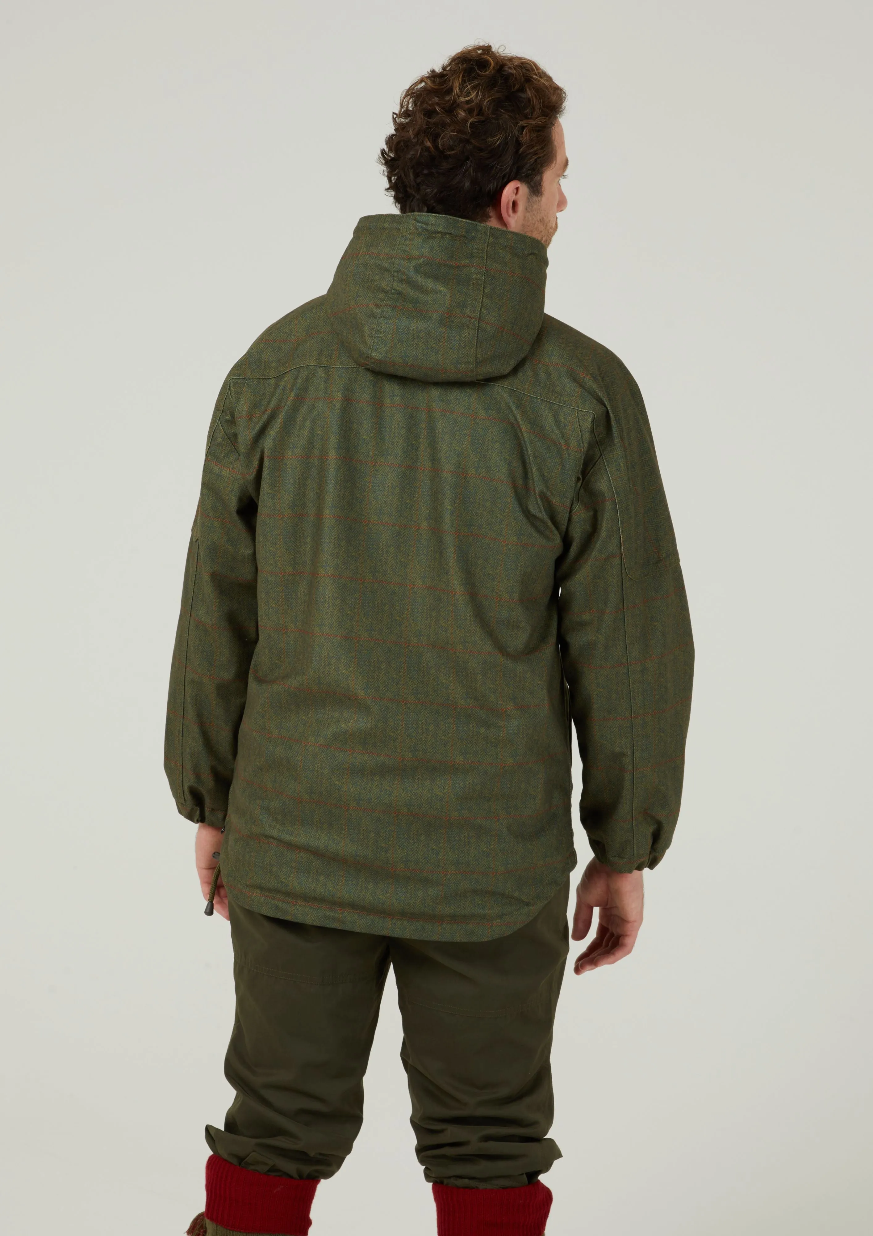 Didsmere Men's Technical Tweed Shooting Smock In Olive - Regular Fit