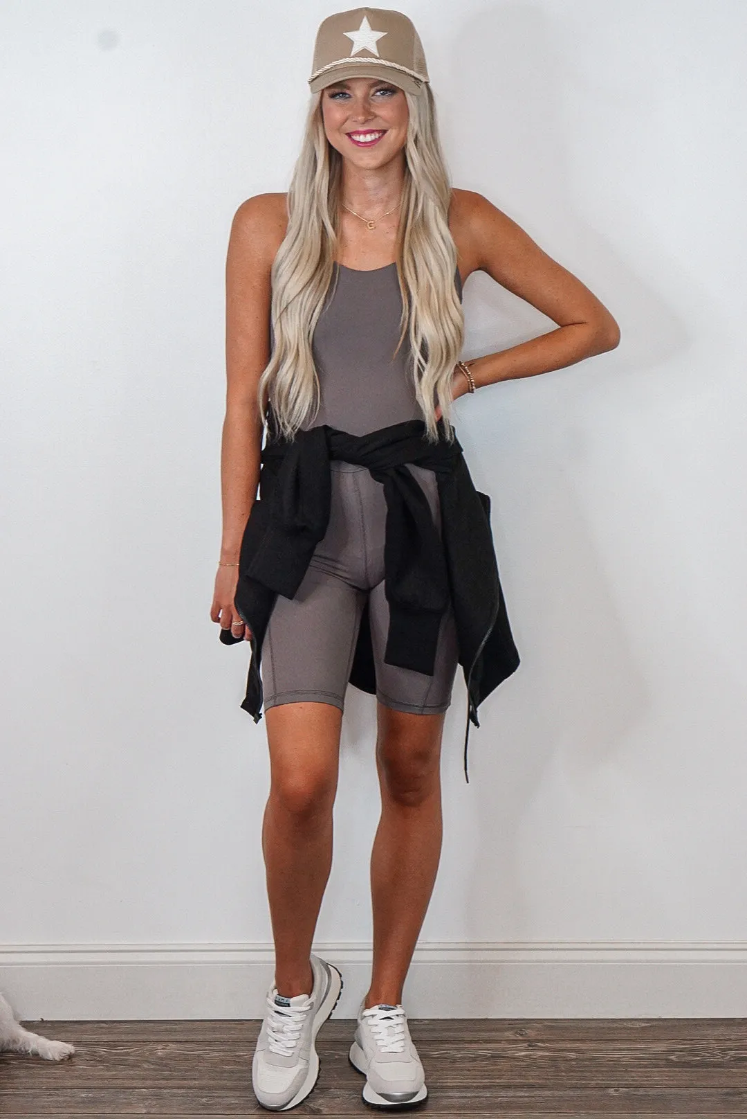 Extra Sass Grey Fitted Romper