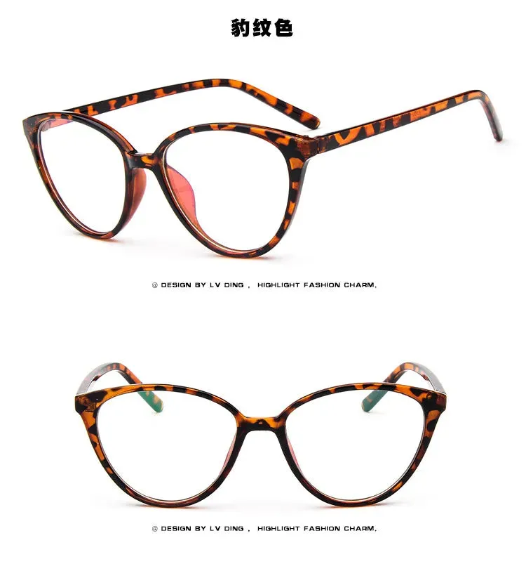 Fashion Women Cat Eye Eyeglasses Frame Men Optical Glasse Frame Retro Eyeglasses Computer Glasses Transparent glasses