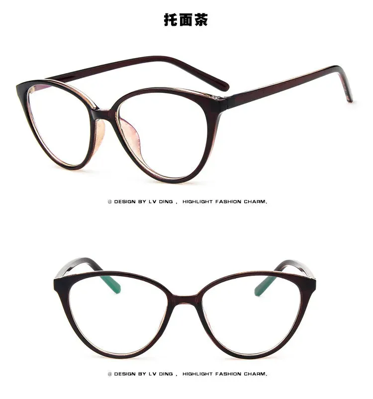 Fashion Women Cat Eye Eyeglasses Frame Men Optical Glasse Frame Retro Eyeglasses Computer Glasses Transparent glasses