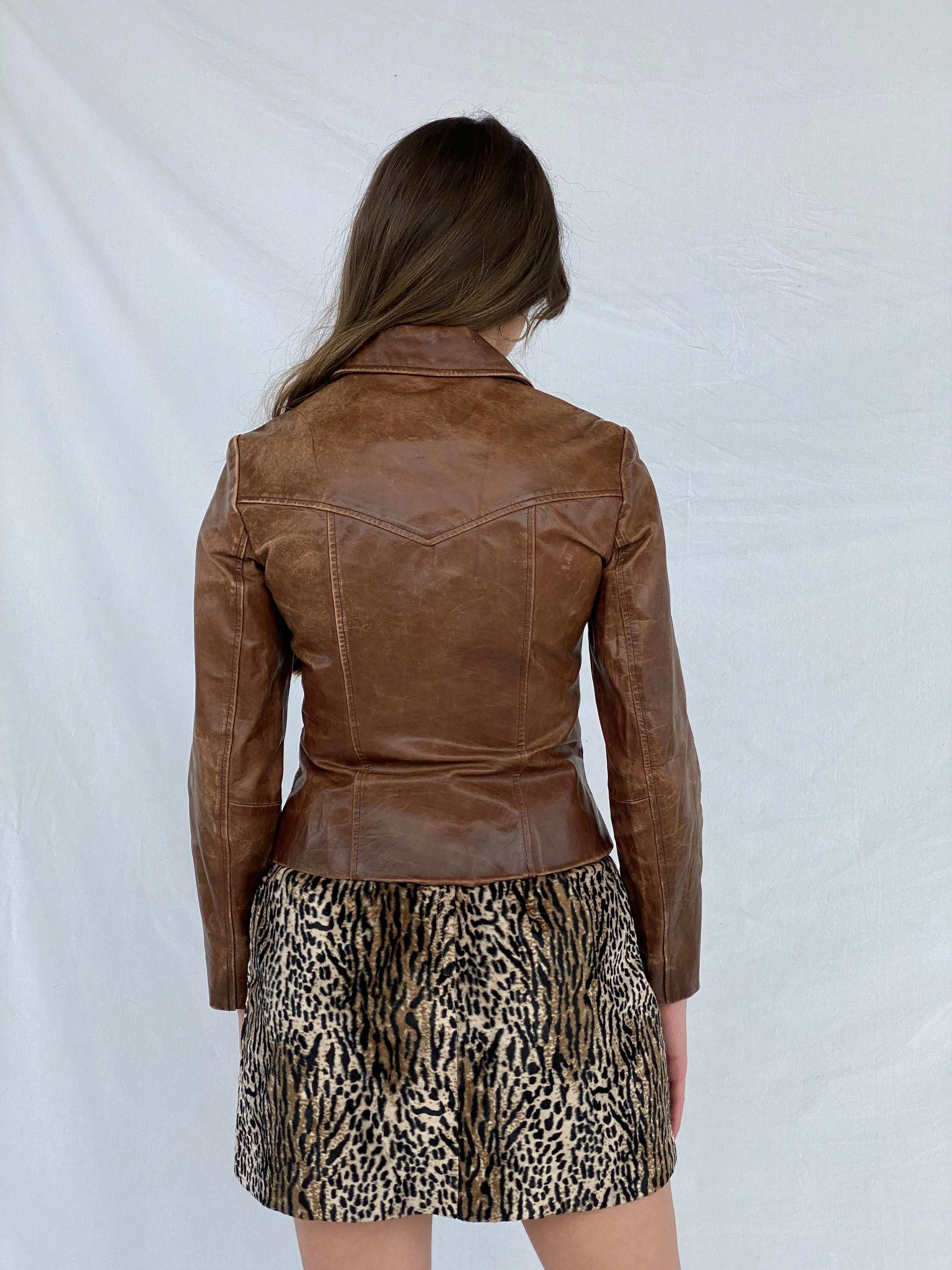 Gorgeous Vintage LLD Original Genuine Leather Fitted Jacket