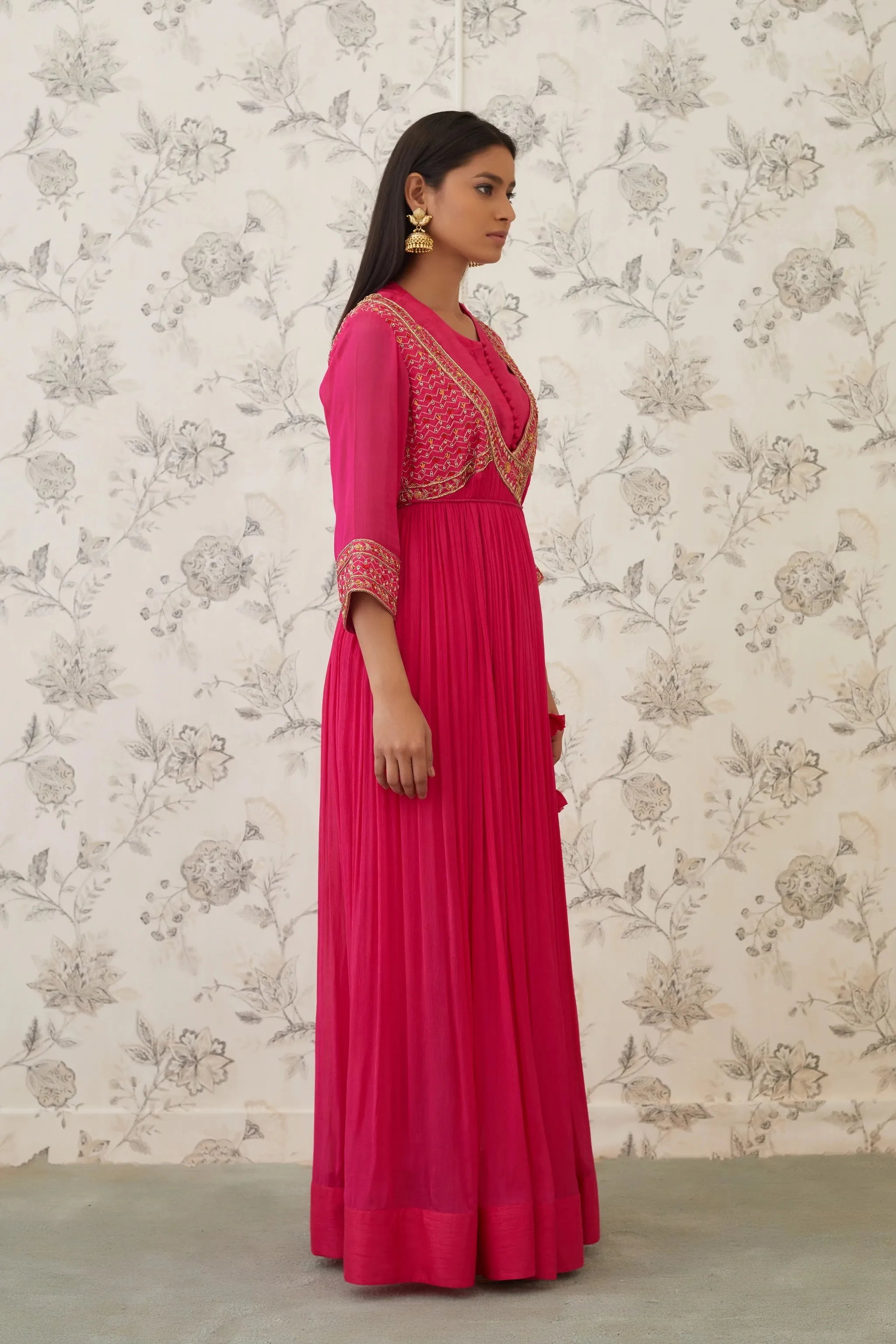 Hot Pink Angrakha Set