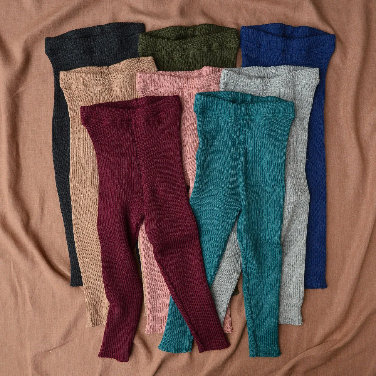 Knitted Merino Rib Leggings/Pants (0-10y )