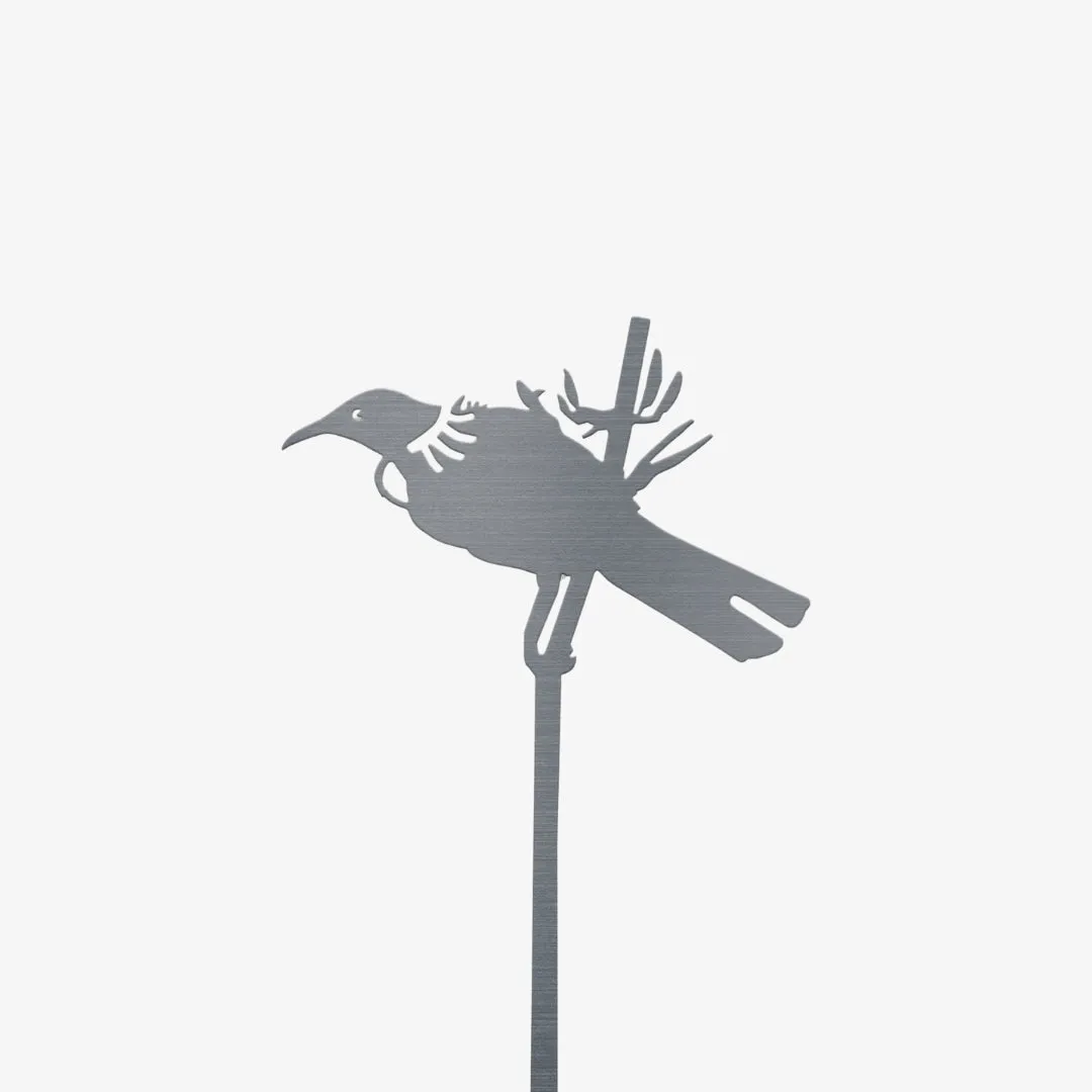 Metal Bird - Tūī Plant Stake 70cm