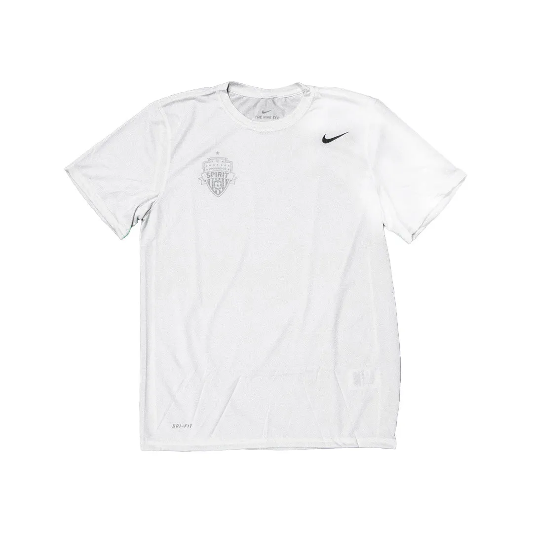 Nike 2023 Washington Spirit Short Sleeve Adult Tee - SMALL SHIELD LOGO - White