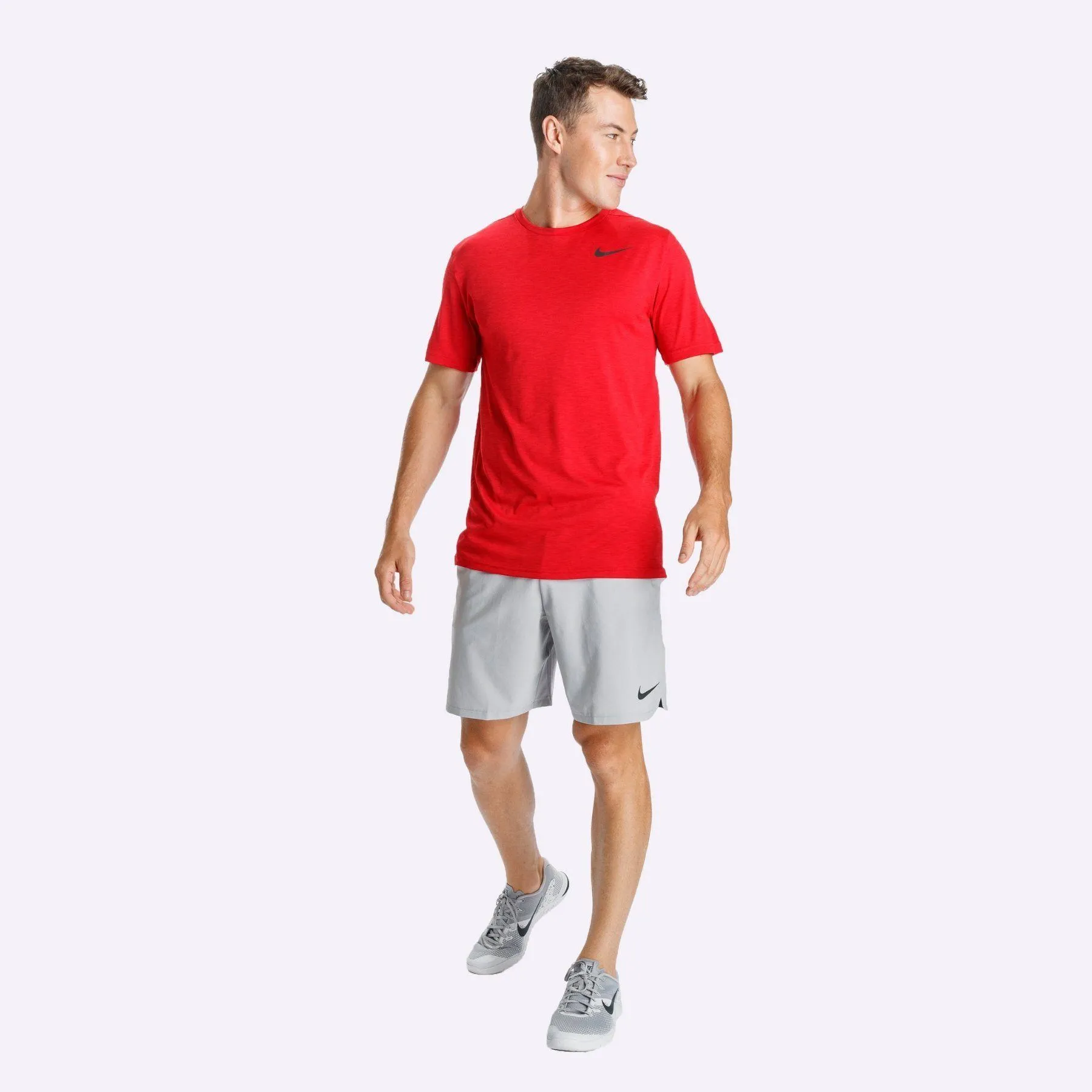 Nike Breathe - Men's Training Top - University Red/Gym Red/Black