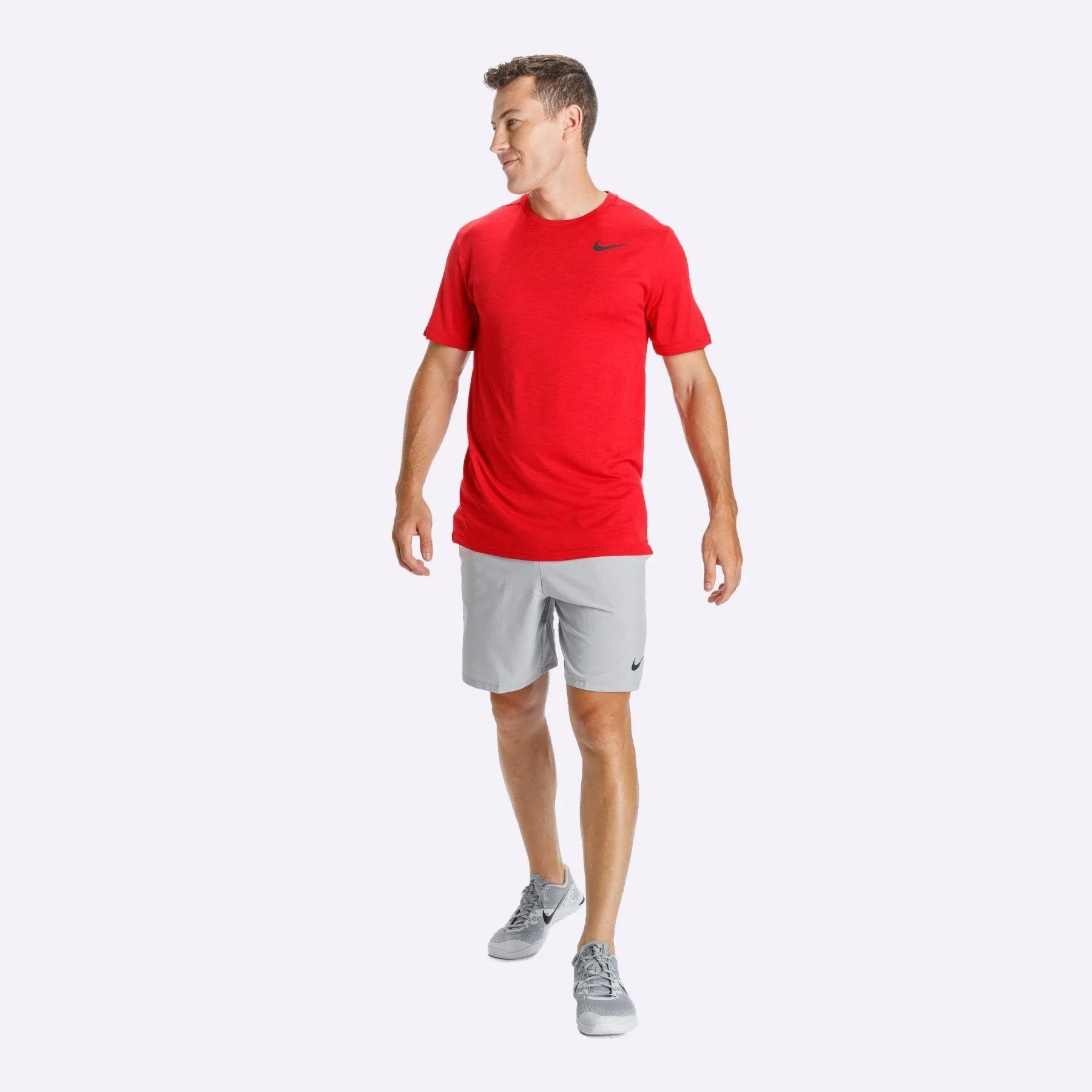 Nike Breathe - Men's Training Top - University Red/Gym Red/Black