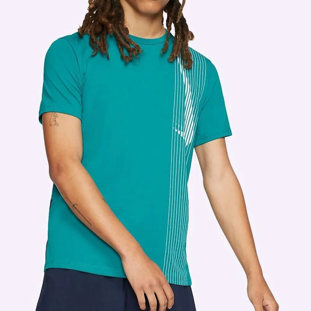 Nike - Dri-FIT Men's Short-Sleeve Training Top - Spirit Teal/Obsidian/White