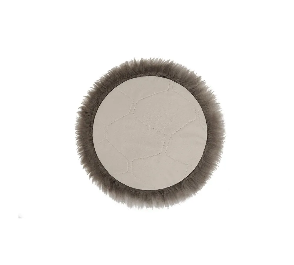 Round Wool Seat Cushion 33Cm X 33Cm