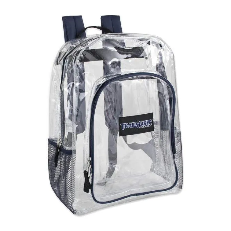 Trailmaker Clear Water Resistant Backpack W Padded Back Support Straps Unisex