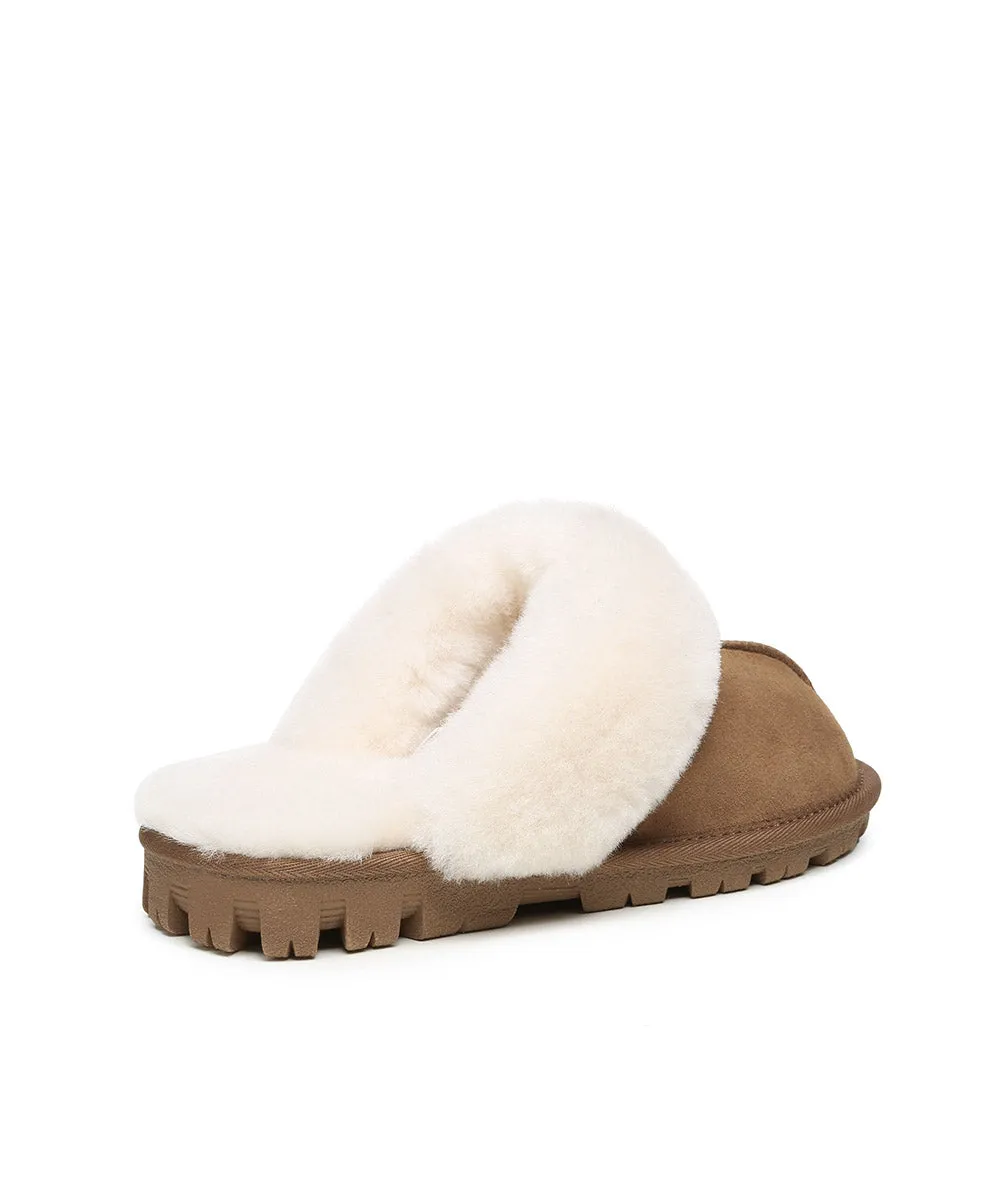 Cozy Womens UGG Scuff Slippers - Plush Sheepskin Indoor Footwear for Ultimate Comfort