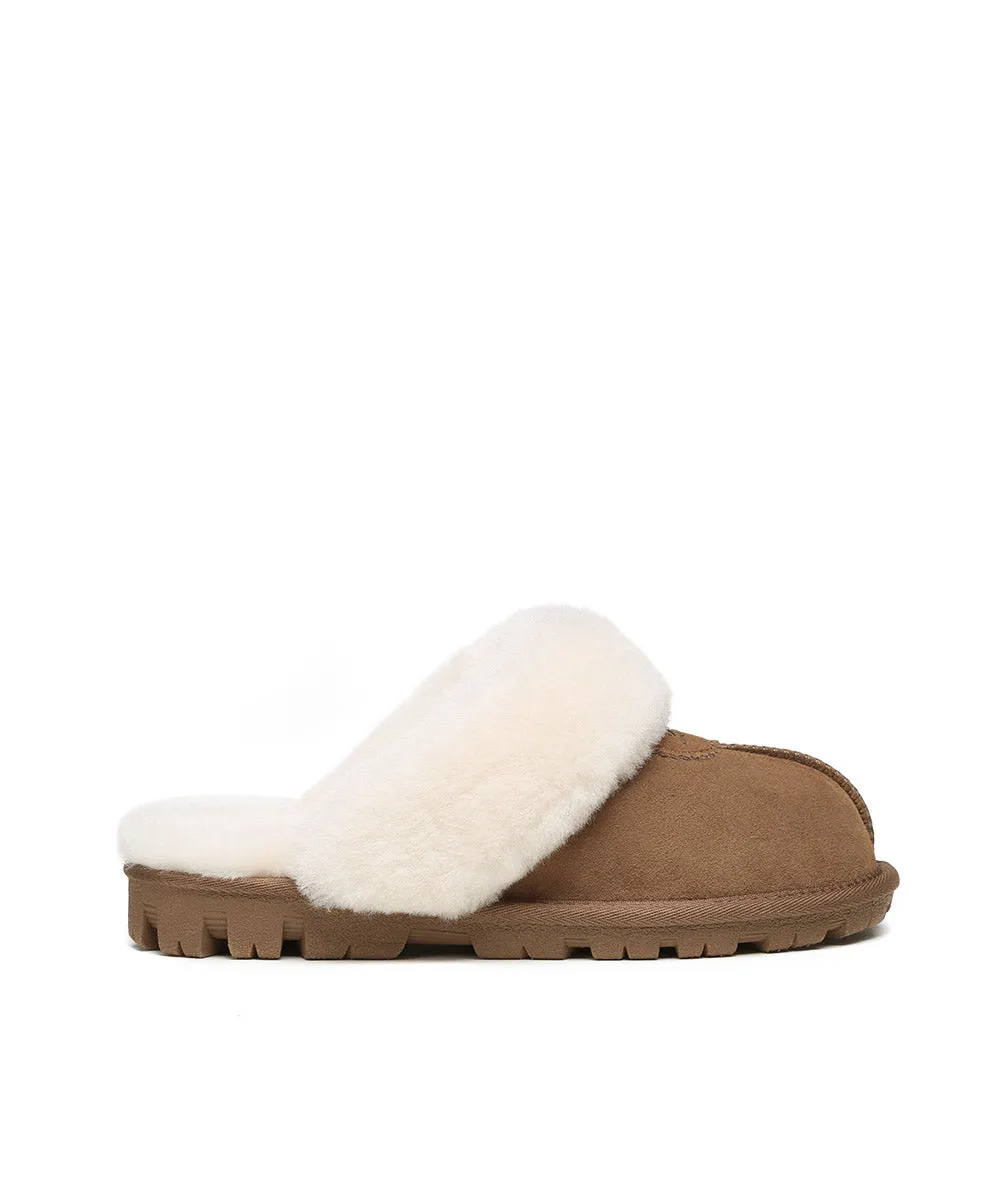 Cozy Womens UGG Scuff Slippers - Plush Sheepskin Indoor Footwear for Ultimate Comfort