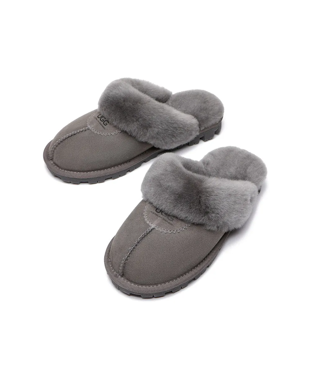 Cozy Womens UGG Scuff Slippers - Plush Sheepskin Indoor Footwear for Ultimate Comfort