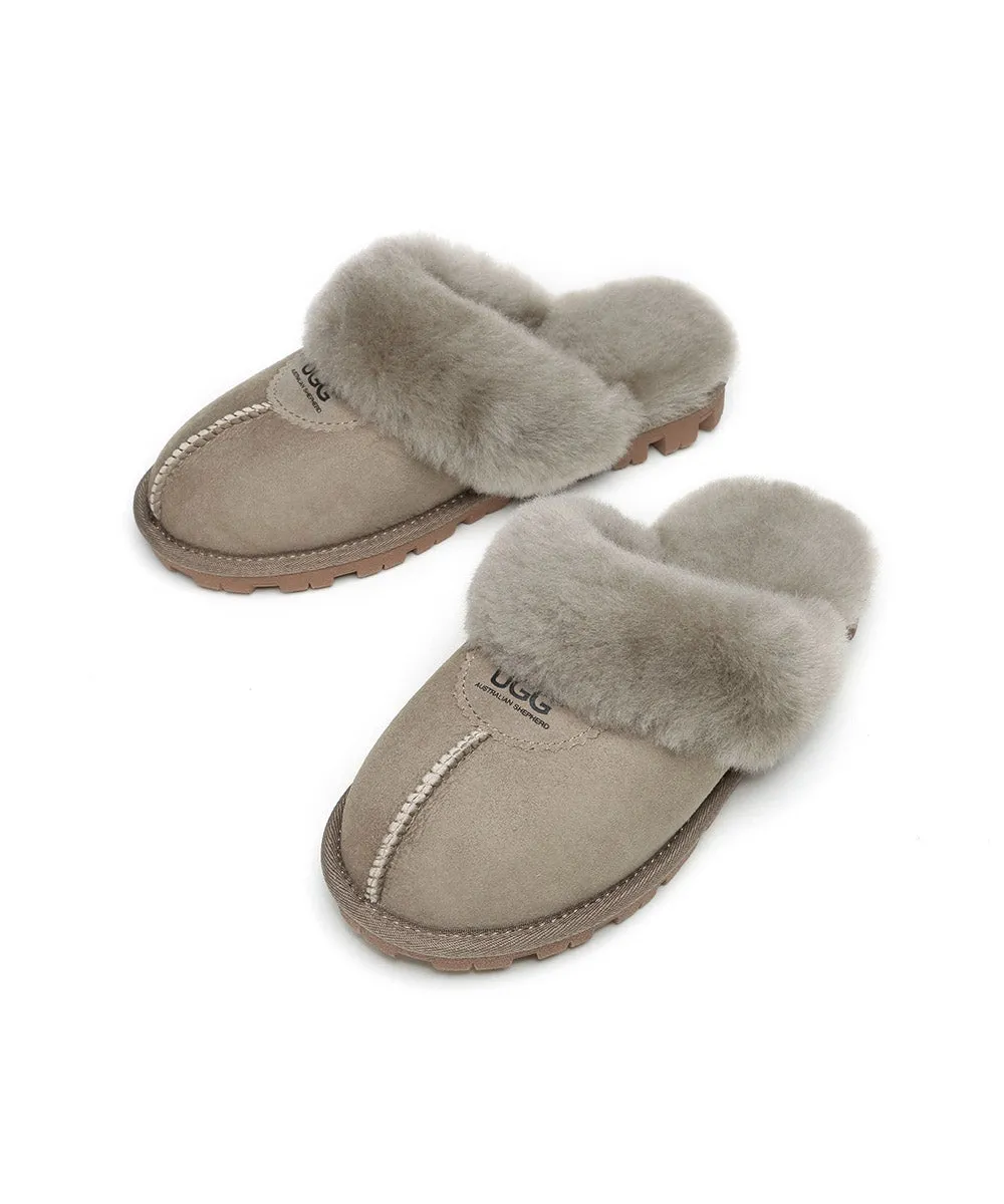 Cozy Womens UGG Scuff Slippers - Plush Sheepskin Indoor Footwear for Ultimate Comfort