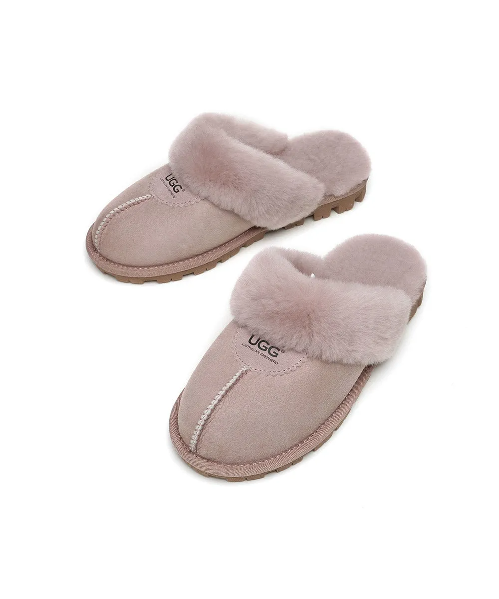 Cozy Womens UGG Scuff Slippers - Plush Sheepskin Indoor Footwear for Ultimate Comfort