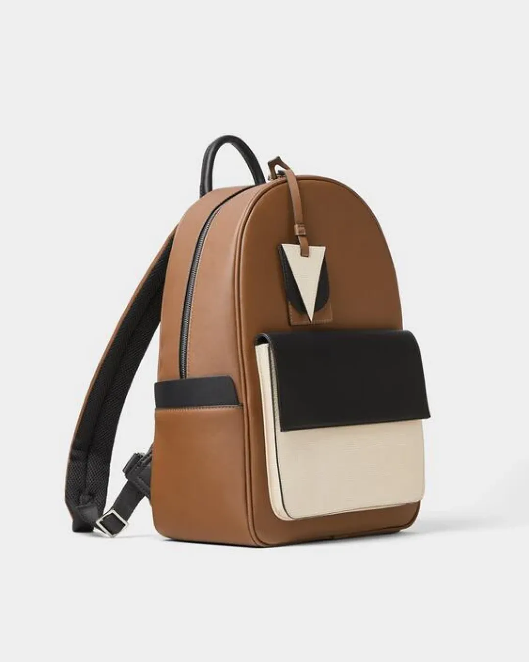 Zara Tricolor Leather Backpack